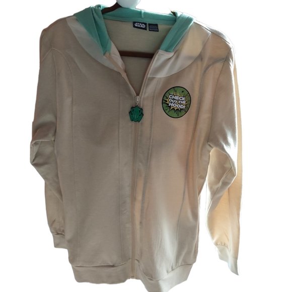 Disney Star Wars The Mandalorian Baby Yoda Zip Up Hoodie Kids Size XXL - Picture 1 of 7